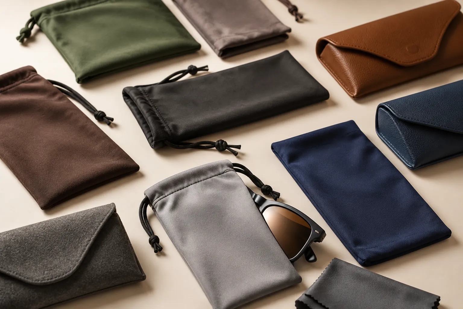Custom Microfiber Pouch and Case Options for Sunglasses