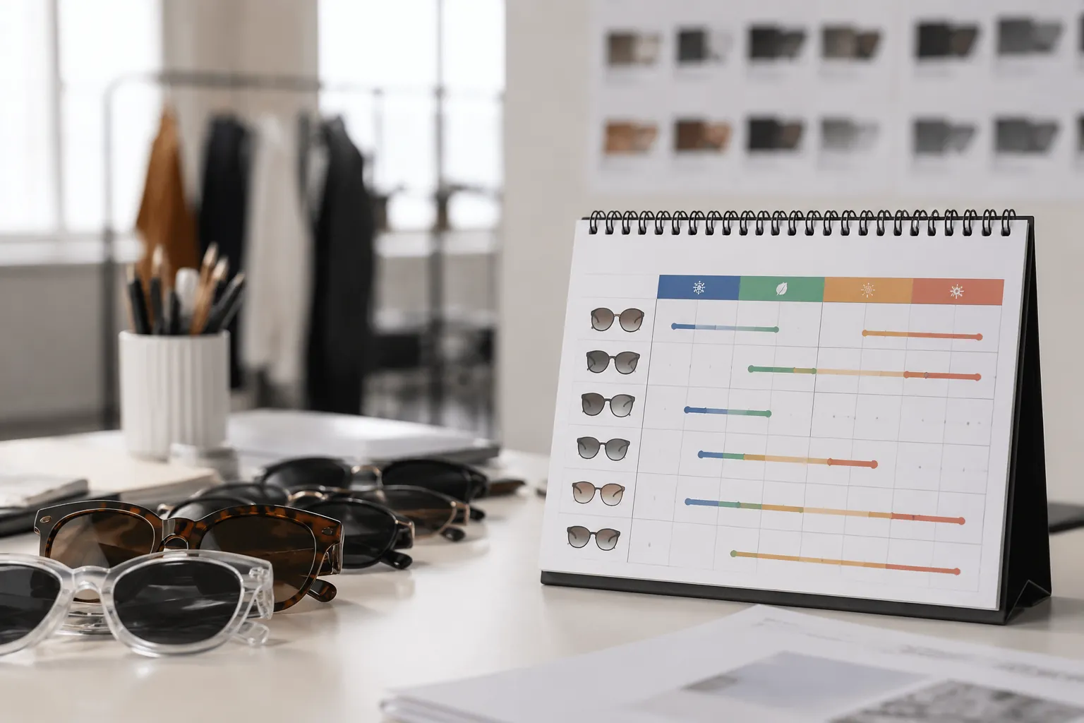Seasonal Sunglasses Reorder Calendar for Buyers