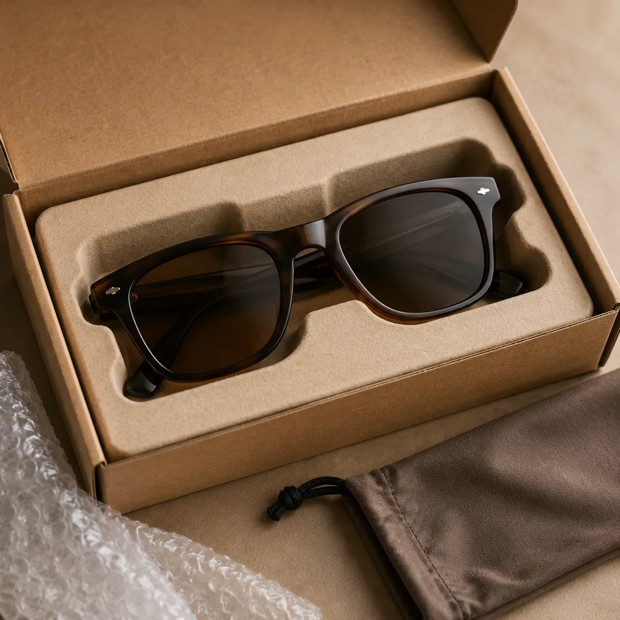 Packaging for Safe Sunglasses Transport