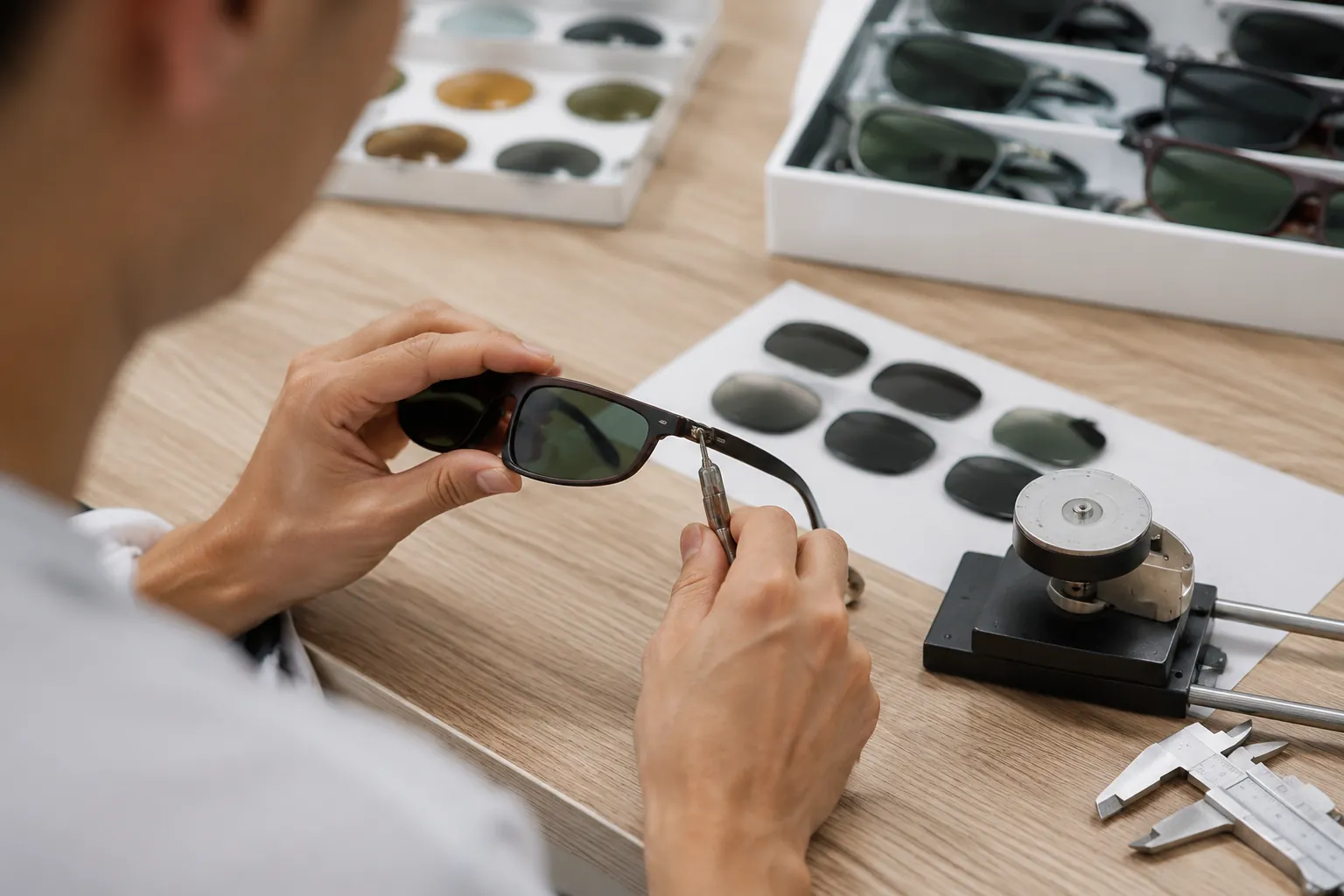 Polarized Sunglasses QC Tests Before Shipment