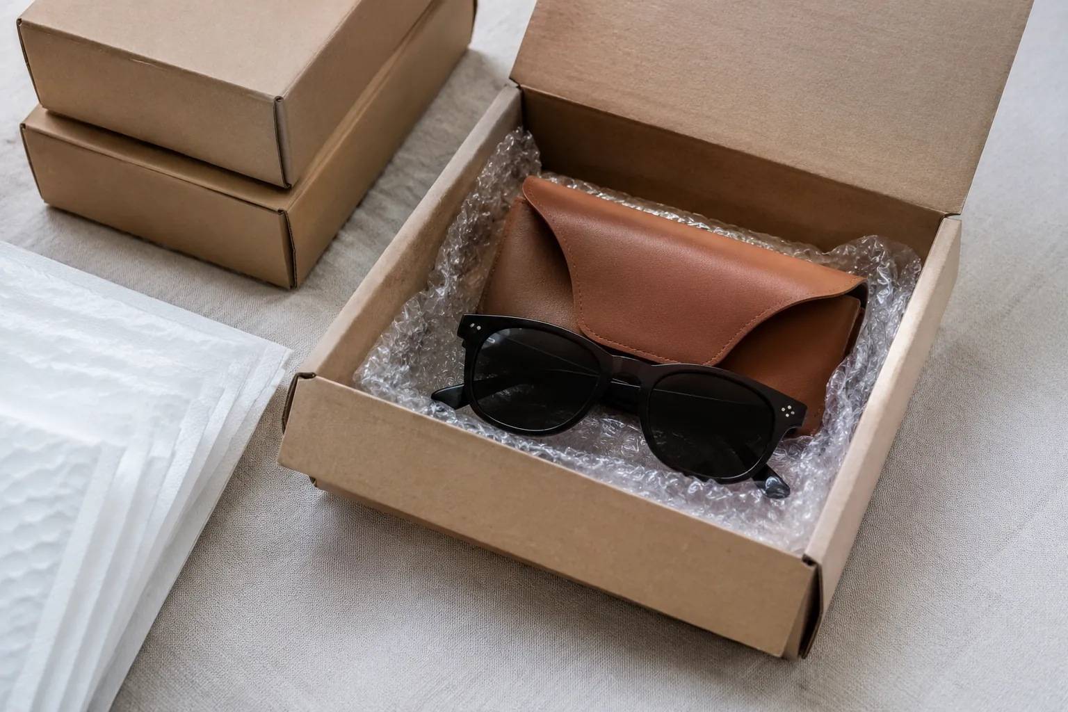 Sunglasses Packaging for Shipping and Returns