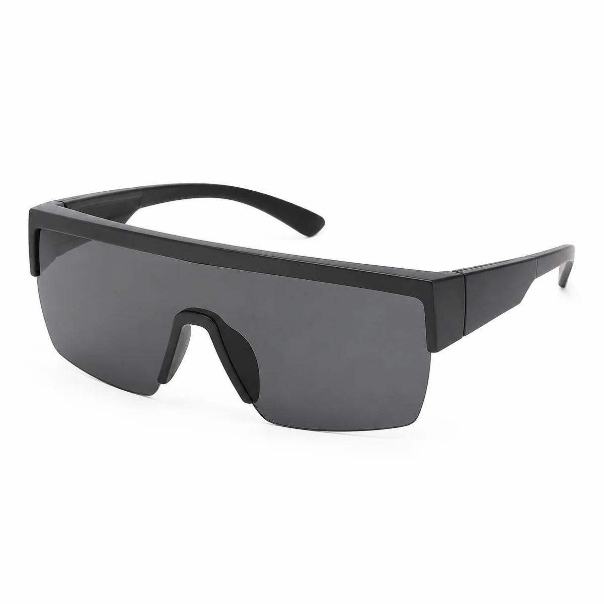 Shield and oversized sunglasses front product photo