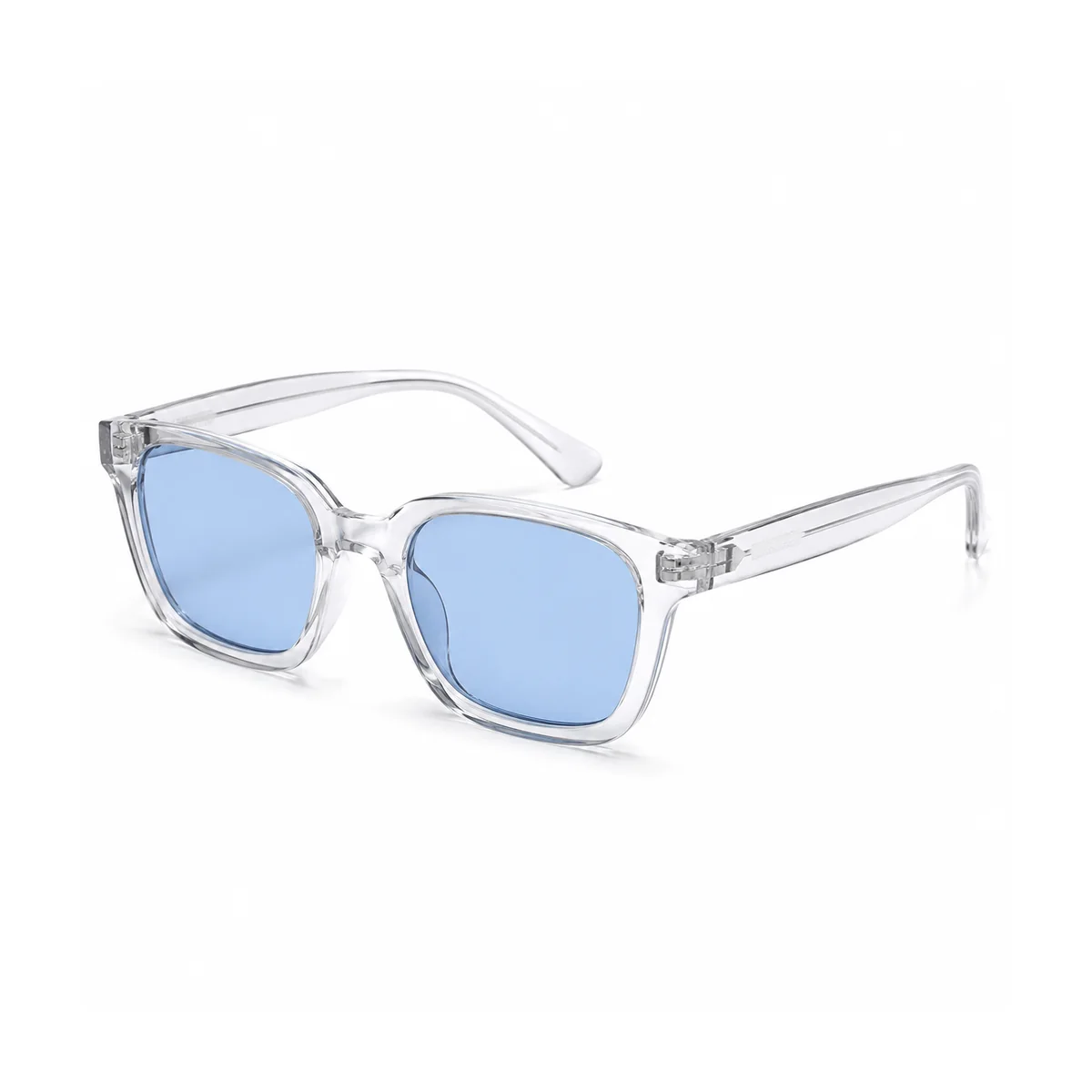 Square sunglasses material and lens detail photo