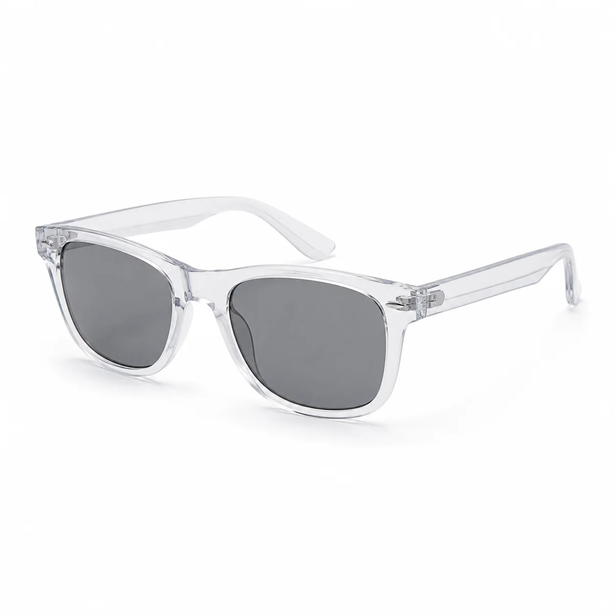 Wayfarer sunglasses material and lens detail photo