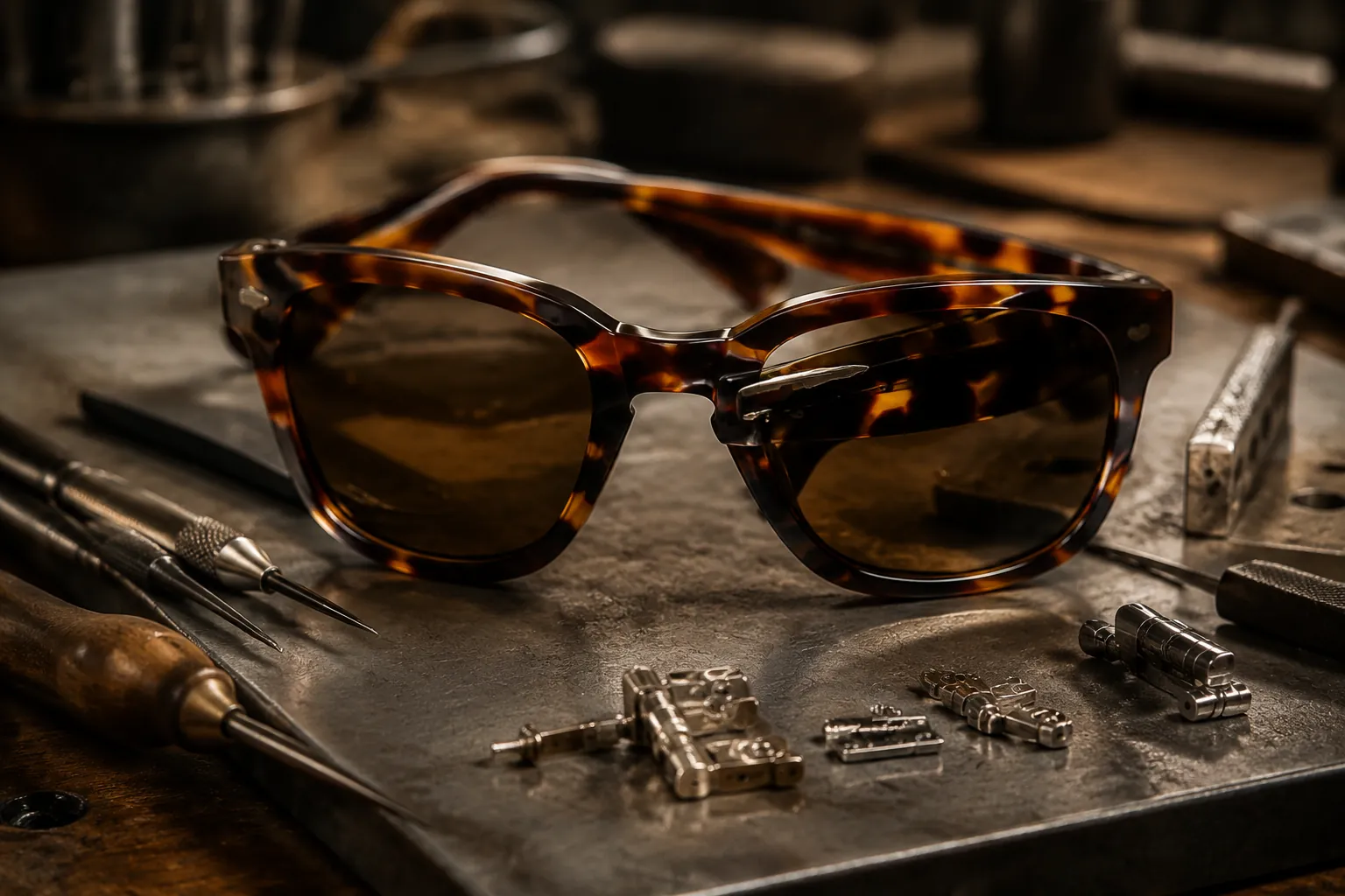 Premium custom sunglasses craftsmanship at the LumiShades factory in Wenzhou, Zhejiang